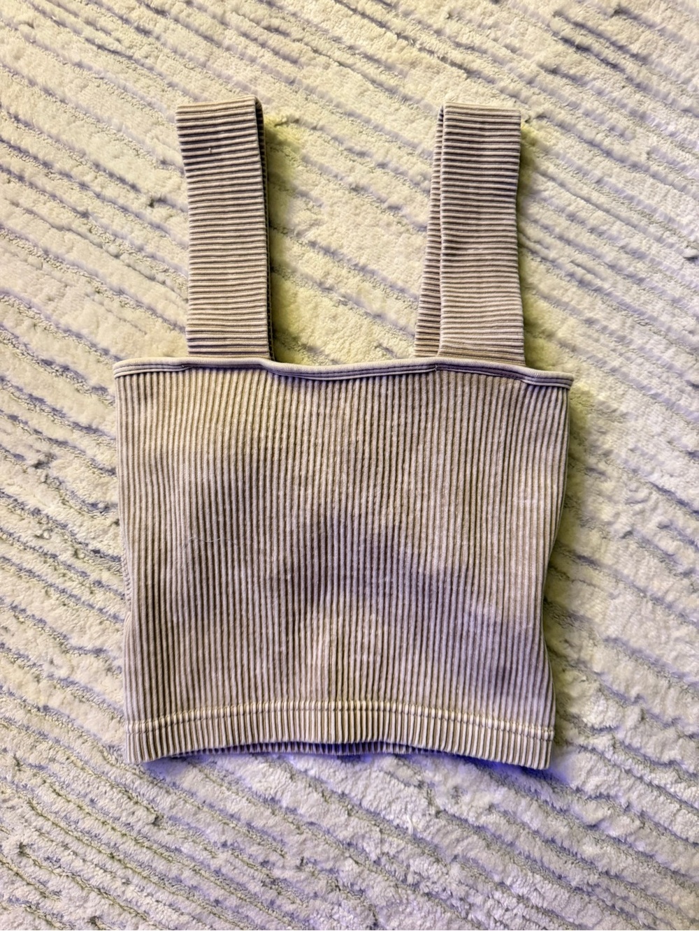 ZENANA Beige-Grey Ribbed Tank Top - Picture 5 of 5